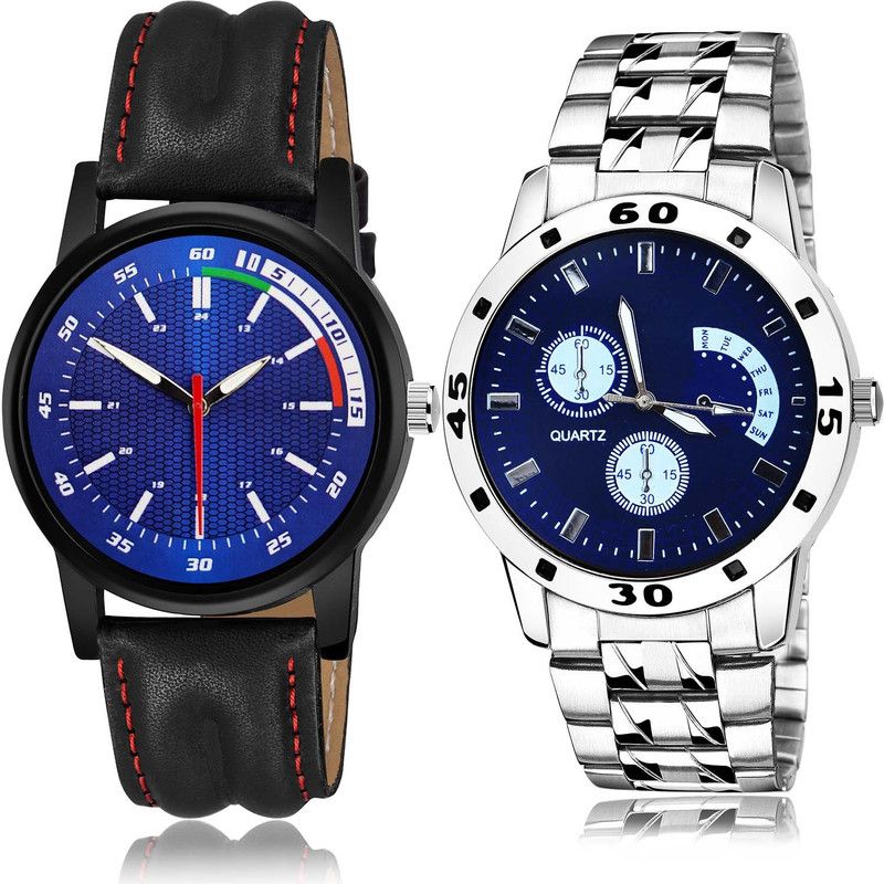 combo watch Analog Watch - For Men Best Royal Sports And Chain Watch 2 Watch Combo For Boys And Men - BRA22-B84