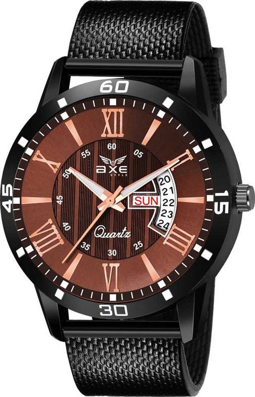 Analog Watch - For Men AXE PRESENTS XDD-7059 BROWN DAY & DATE STANDARD WATCH