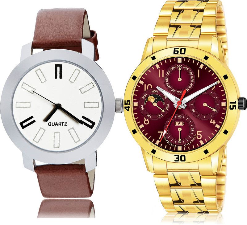 Analog Watch - For Men Modish Analogue 2 Watch Combo For Boys And Men - B44-(12-S-21)