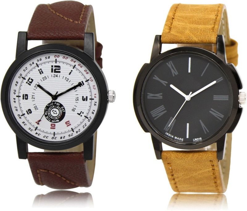 New Latest Designer Combo of 2 Analog Watch - For Men LR11-LR19