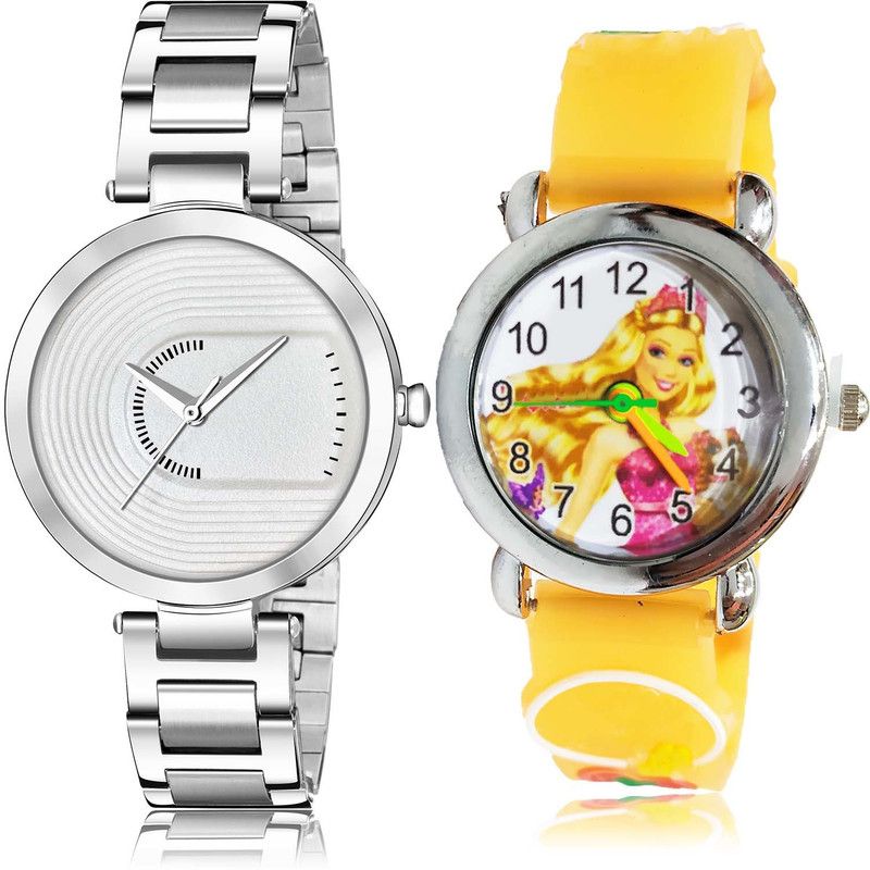 combo watch Analog Watch - For Girls Brand New Luxury Chain And Doll Kids 2 Watch Combo For Girls And Women - GM217-GC47