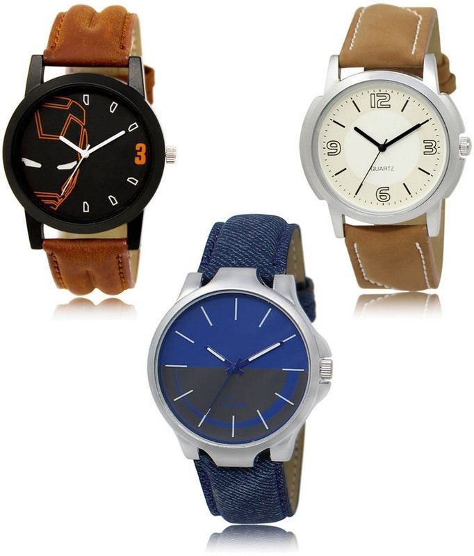 New latest Designer Combo of 3 Analog Watch - For Men LR-04-16-24