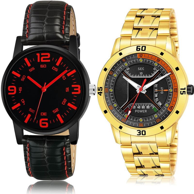 Analog Watch - For Men Contemporary Fancy 2 Watch Combo For Boys And Men - B695-(56-S-21)