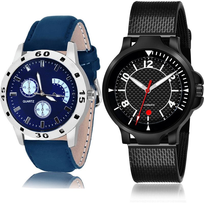 Analog Watch - For Men Classical Fashionable 2 Watch Combo For Boys And Men - B56-(66-S-10)