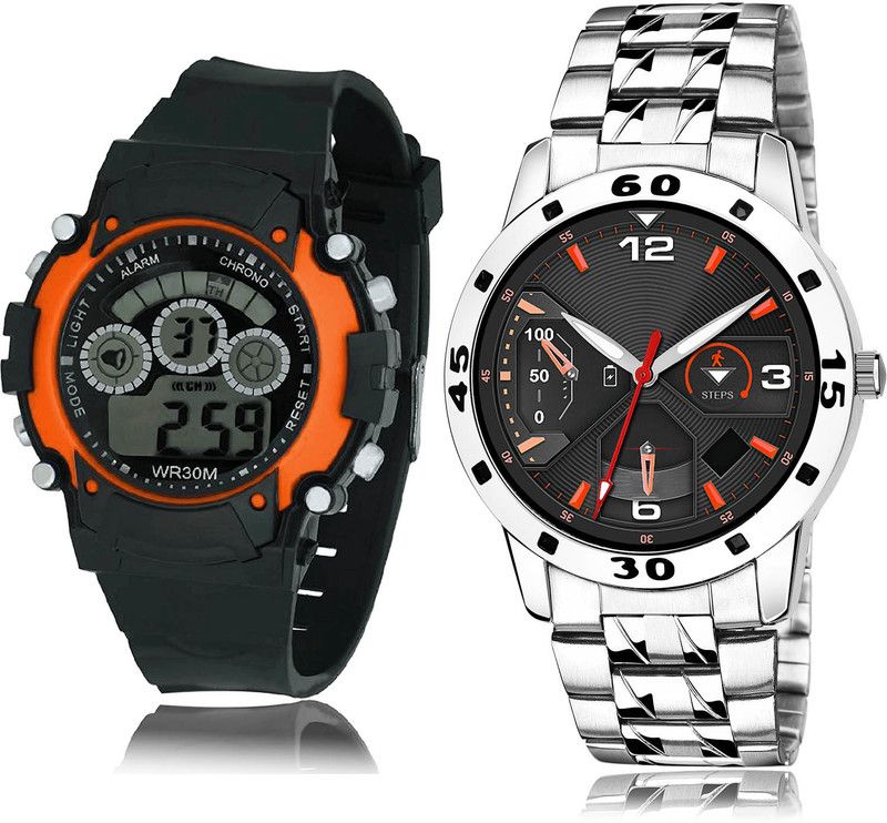 Analog-Digital Watch - For Boys New Model 2 Watch Combo For Boys And Men - B4-(40-S-19)