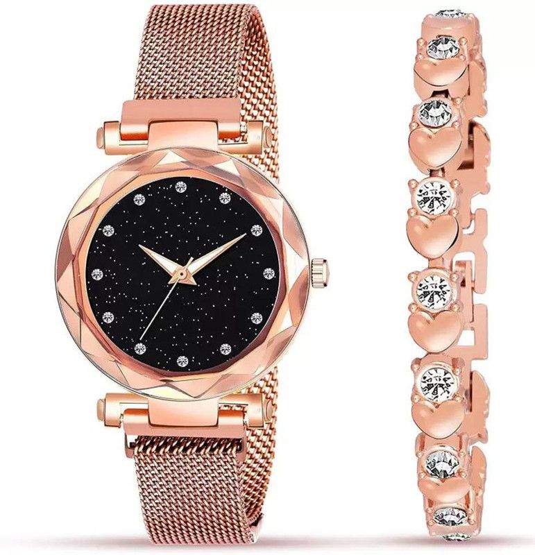 Analog Watch - For Women 12 DIAMONDS WITH HEART BRACELTS_07