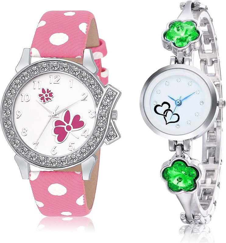 combo watch Analog Watch - For Men & Women New Model Flower And Love Valentine Combo Watch For Girls And Women - G486-G434