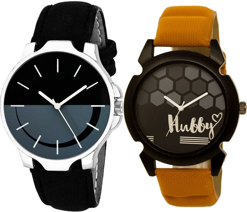 combo watch Analog Watch - For Men Classical High Quality Hubby Black And Brown Color Boys Watch - B111-BL46.32 (Combo Of 2 )