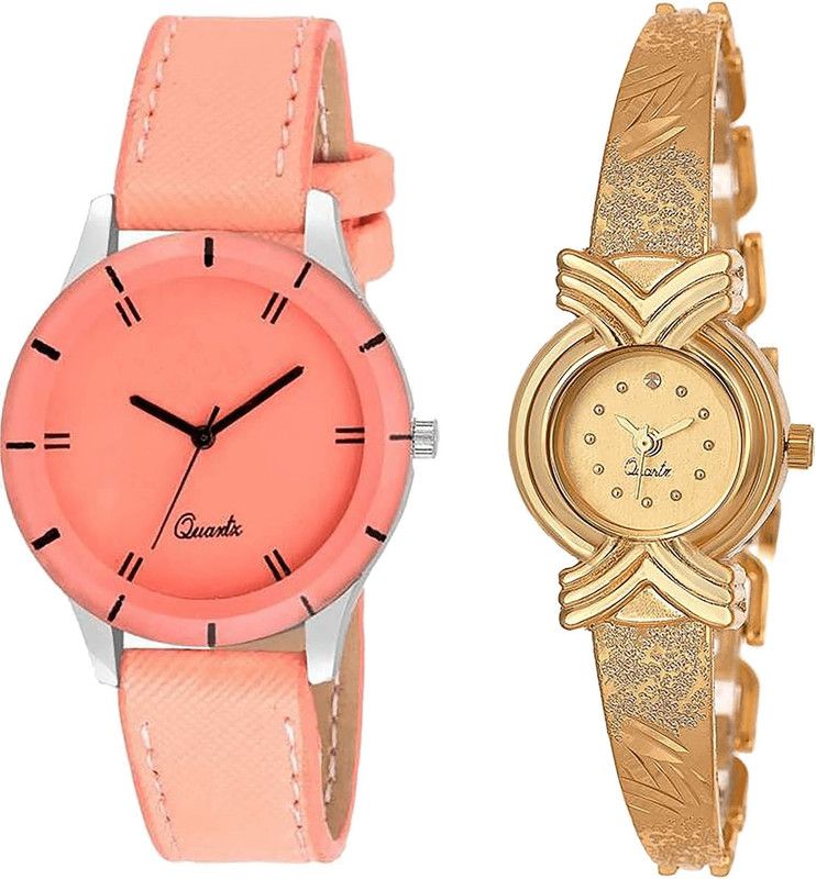 combo watch Analog Watch - For Girls Brand New Love Analogue Red And Gold Color Girls And Women Watch - G270-G265 (Combo of 2 )