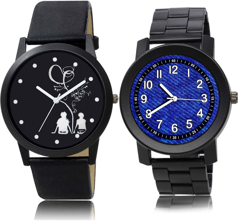combo watch Analog Watch - For Boys New Designer Couple Love Chain And Chain Watch Combo Watch For Boys And Men - BO46-B796