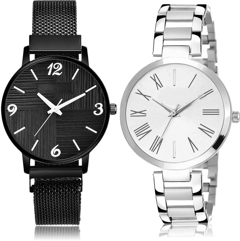 combo watch Analog Watch - For Girls Best Casual Magnet Chain 2 Watch Combo For Girls And Women - GM225-G300