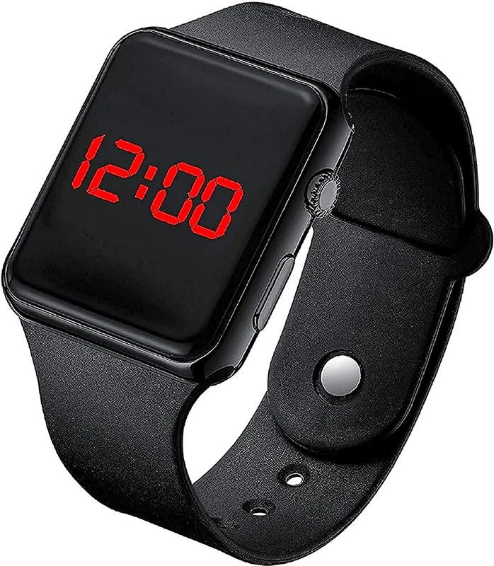 Digital Watch - For Boys & Girls Black Square