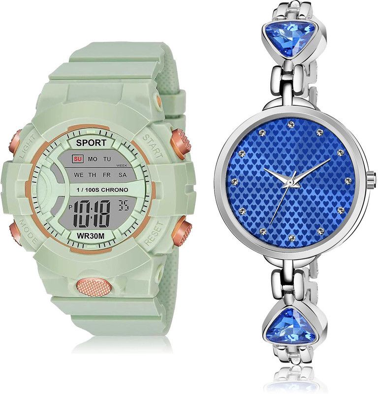 Analog-Digital Watch - For Girls Modern Analogue 2 Watch Combo For Women And Girls - DG35-GL282