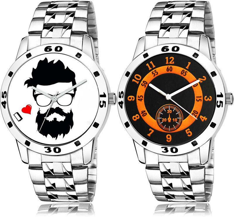 combo watch Analog Watch - For Men New Tread Beard Style Chain Watch And Chain Watch Watch - B823-B849 (Combo Of 2 )