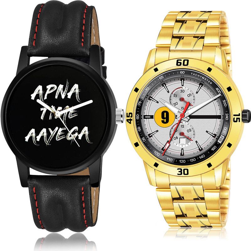 Analog Watch - For Men New Fashionable 2 Watch Combo For Boys And Men - B403-(55-S-21)