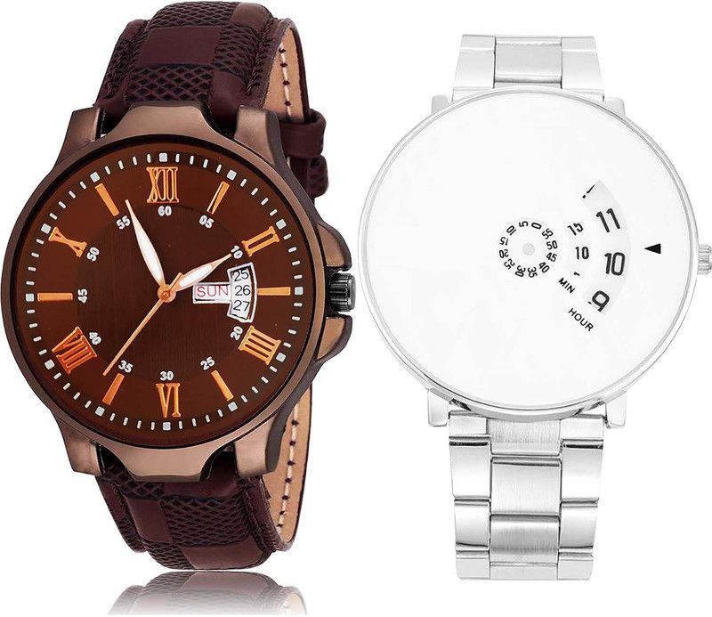 Analog Watch - For Boys & Girls Treading Fashionable Day And Date And Chain Combo Watch For Boys And Men - BRM2-B82