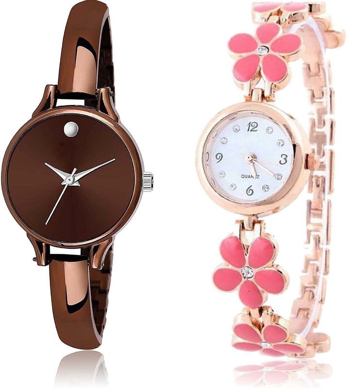combo watch Analog Watch - For Girls Modern Traditional Flower Combo Watch For Girls And Women - G467-G461