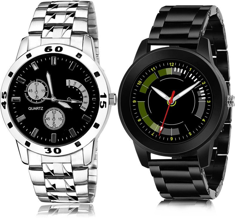 Analog Watch - For Men Latest Traditional 2 Watch Combo For Boys And Men - B83-(43-S-20)