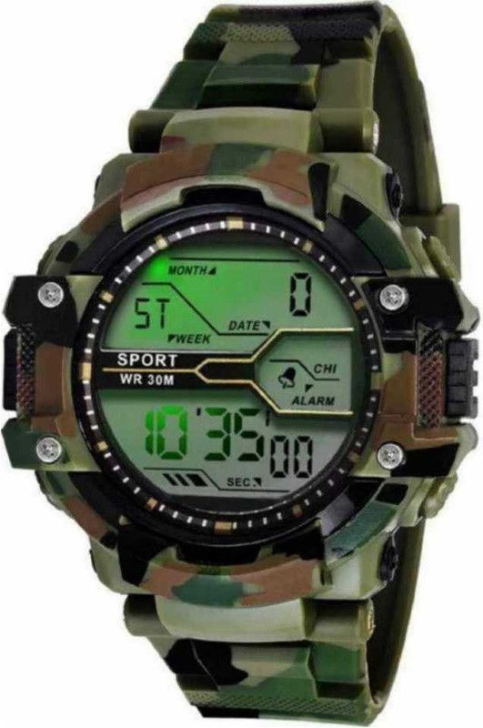 Digital Watch - For Men AD-CH 012 NEW SPORT LOOK GREEN ARMY
