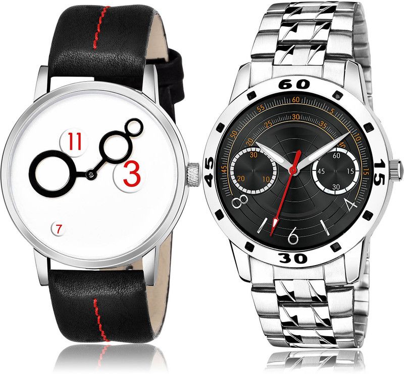 Analog Watch - For Men Contemporary Heart 2 Watch Combo For Boys And Men - BM12-(67-S-19)