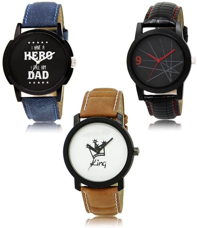 New latest Designer Combo of 3 Analog Watch - For Men LR-07-08-18