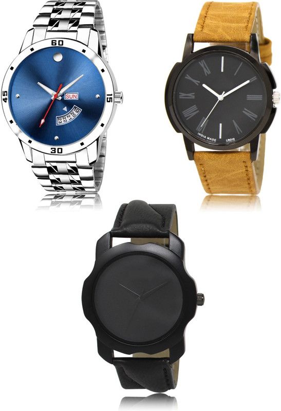 New latest Designer Combo of 3 Analog Watch - For Men LR105-LR19-LR22