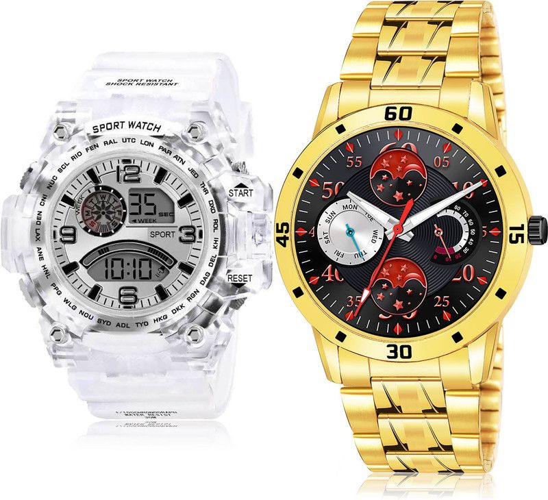 Analog-Digital Watch - For Men Latest Unique 2 Watch Combo For Boys And Men - BC31-(50-S-21)