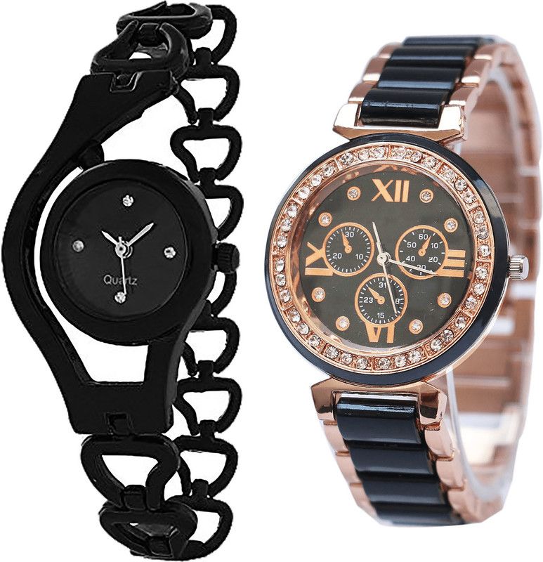 Analog Watch - For Women Classical Traditional Chain Black Color Combo Watch (G68-G209) For Girls And Women