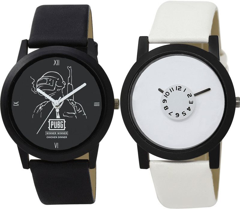 combo watch Analog Watch - For Men Classical Branded PUBG Military Army Analog Black And White Color Boys And Men Watch - B164-BL46.26 (Combo Of 2 )