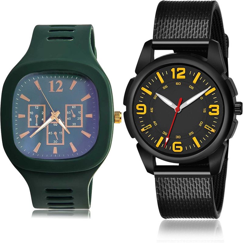 Analog Watch - For Men Brand New Fashionable 2 Watch Combo For Boys And Men - BC47-(48-S-10)