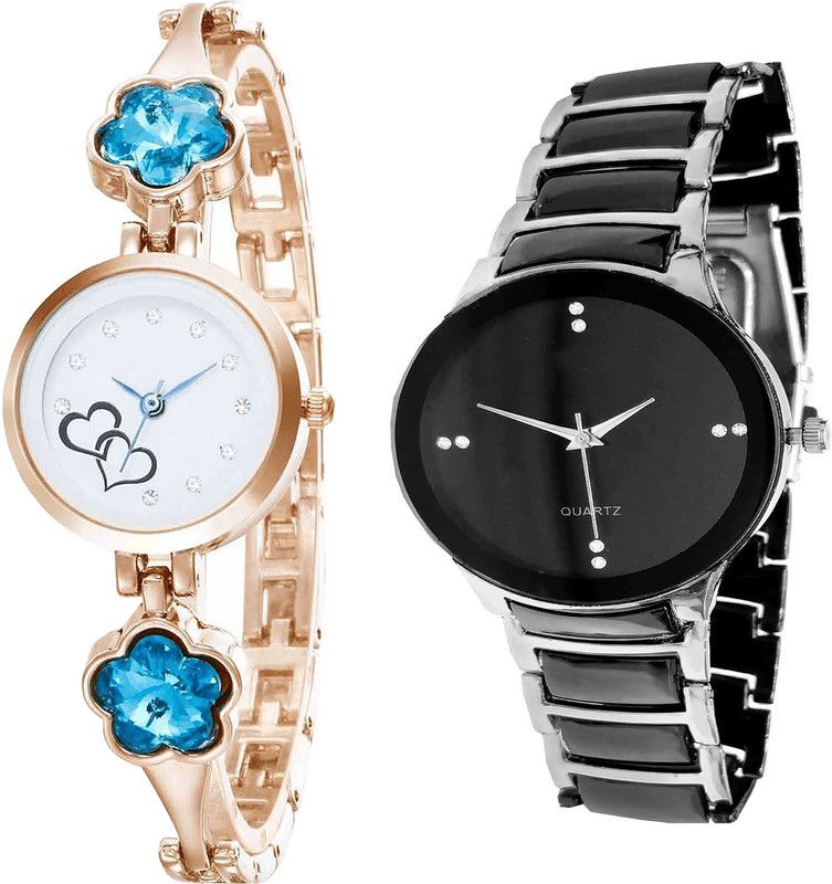 combo watch Analog Watch - For Girls Classical Party Wedding Love Valentine Analogue Rose Gold And Silver Color Girls And Women Watch - G435-G207 (Combo of 2 )