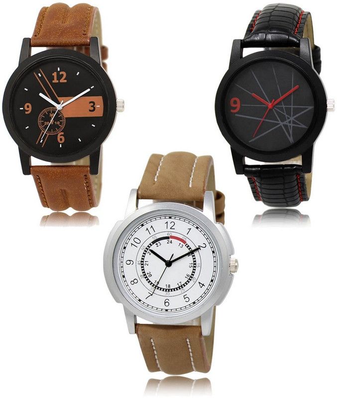 New latest Designer Combo of 3 Analog Watch - For Men LR-01-08-17