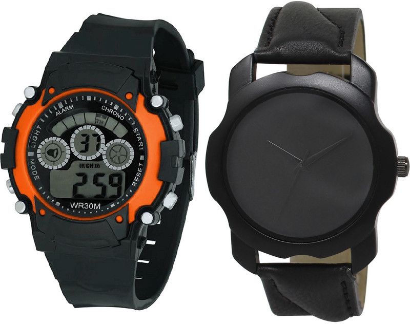 combo watch Analog Watch - For Girls Modern High Quality Kids Analogue Black Color Boys And Men Watch - B4-BL46.22 (Combo Of 2 )