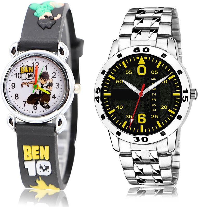 Analog Watch - For Boys New 3D Design 2 Watch Combo For Boys And Men - BK84-(23-S-19)