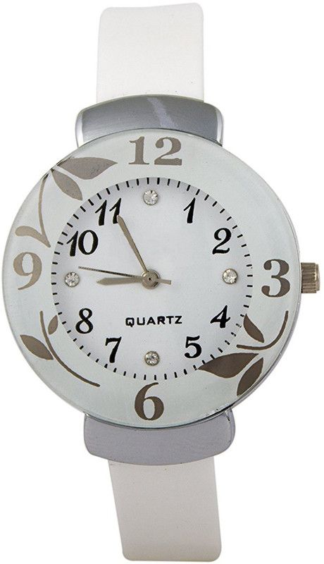 Analog Watch - For Girls New Arrival Flower PG-White Analogue