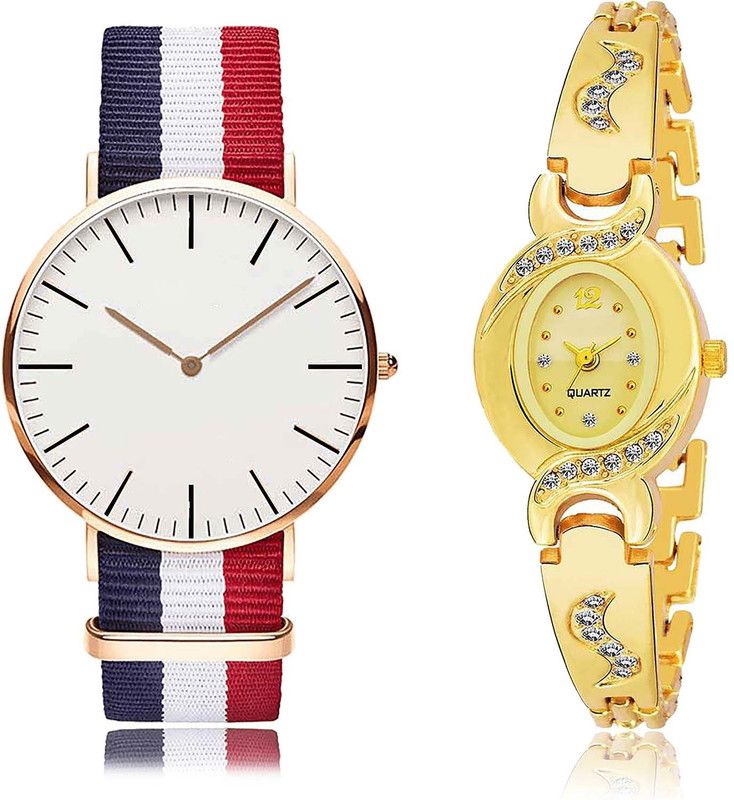 combo watch Analog Watch - For Girls Modern Heart Chain Combo Watch For Girls And Women - GC17-G442