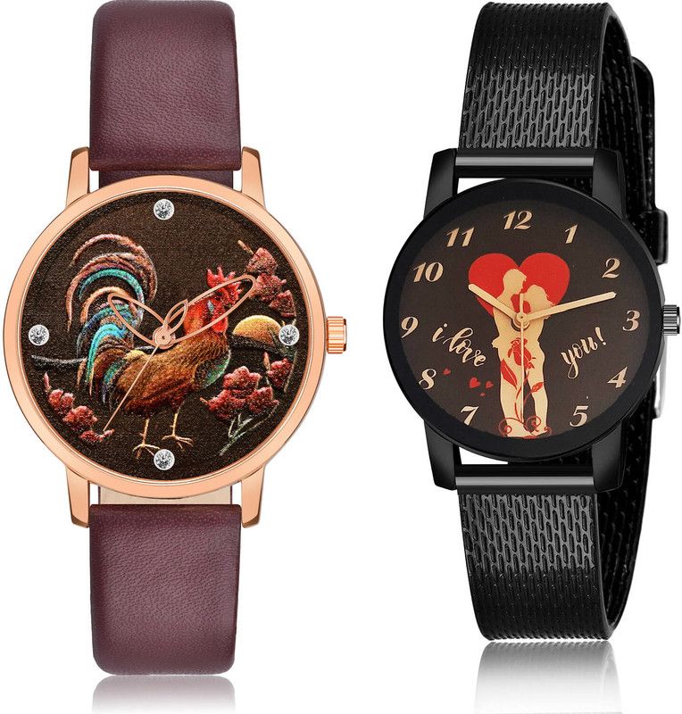 Analog Watch - For Girls Modern Formal 2 Watch Combo For Women And Girls - GM369-G523