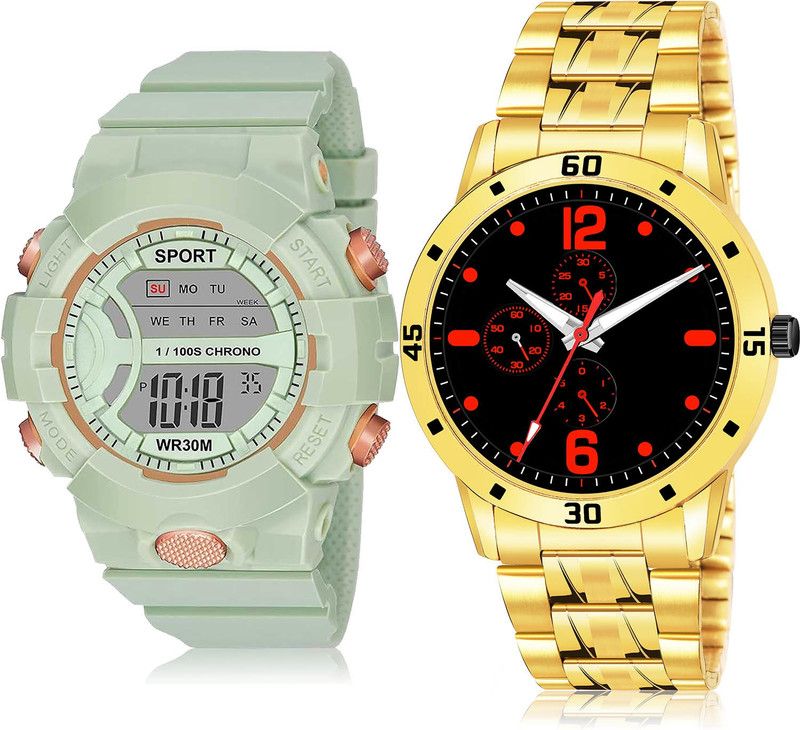Analog-Digital Watch - For Boys New Italian Designer 2 Watch Combo For Boys And Men - DG35-(69-S-21)