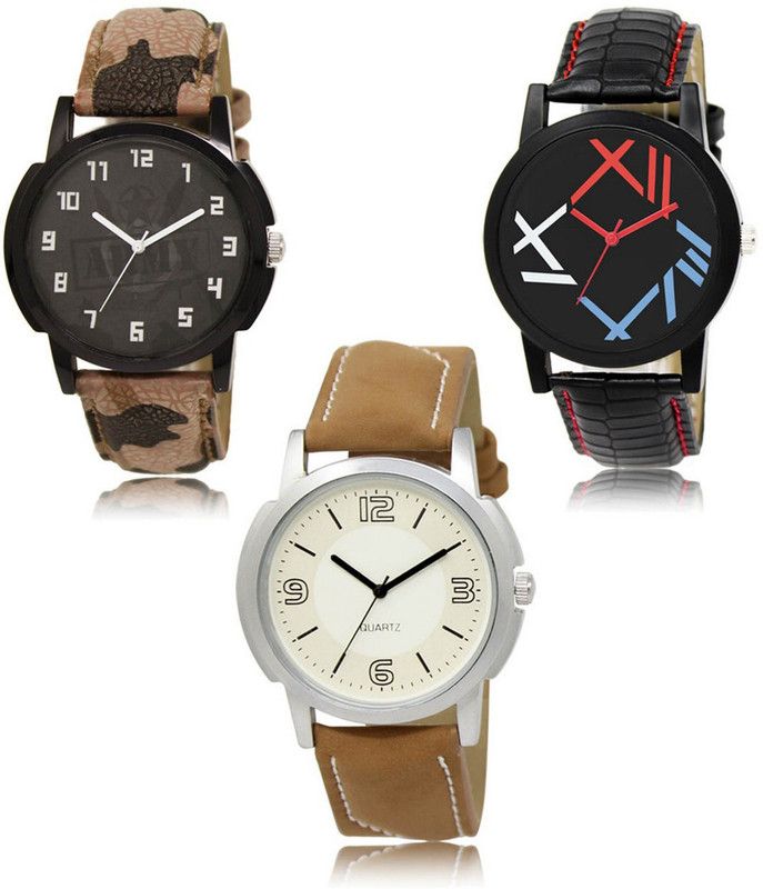 SHIPKART Analog Watch - For Men NEW Luxurious Attractive Stylish Combo SET OF 3 WATCH LR-03-12-16