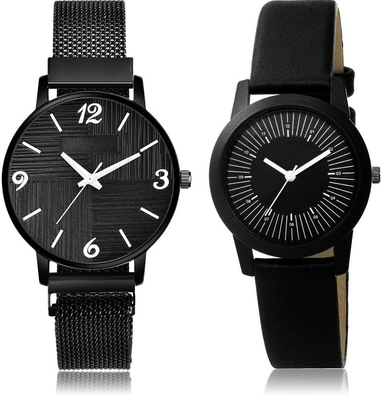 combo watch Analog Watch - For Girls New High Quality Magnet Chain And Love Valentine Couple 2 Watch Combo For Girls And Women - GM225-GO147