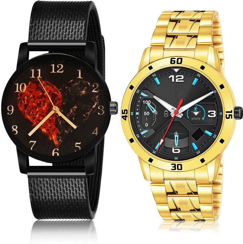 Analog Watch - For Men Brand New Heart 2 Watch Combo For Boys And Men - BCPL26-(41-S-21)