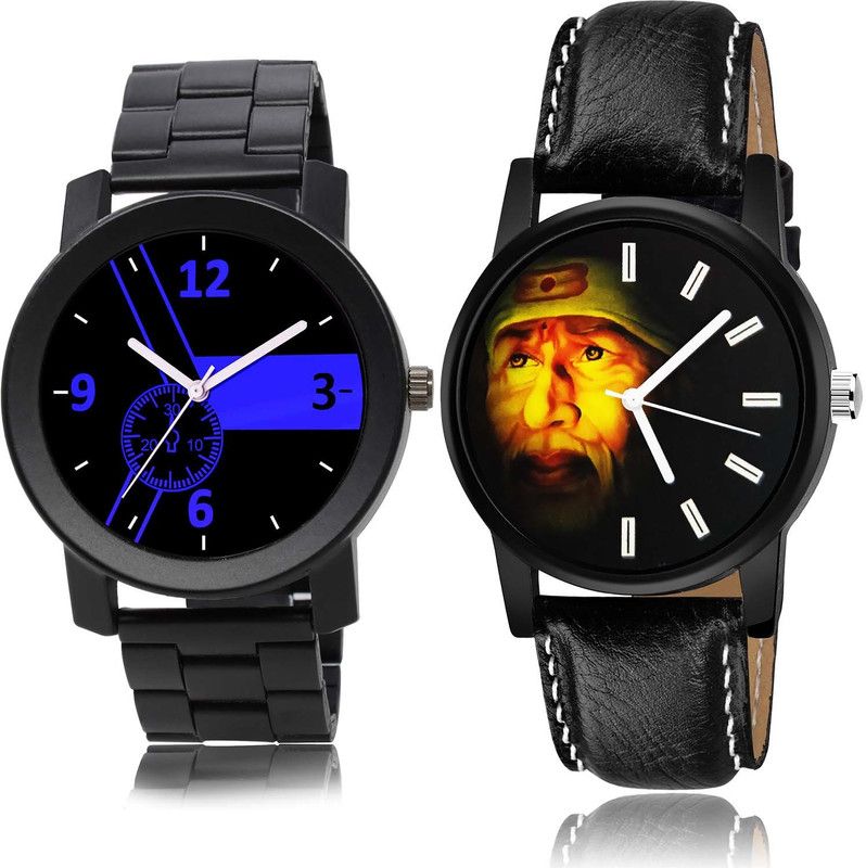 combo watch Analog Watch - For Boys & Girls New Present Chain Watch And Sai Baba Watch - B791-B123 (Combo Of 2 )