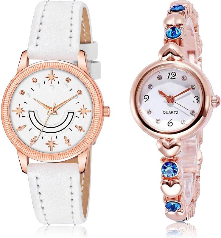Analog Watch - For Girls Brand New Heart 2 Watch Combo For Women And Girls - GW65-G457