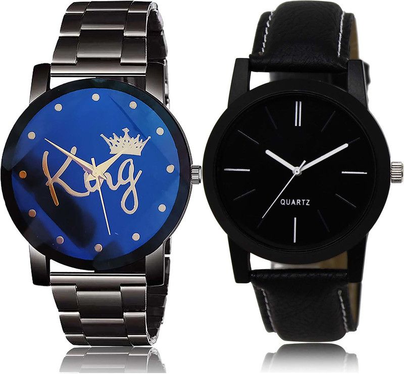 combo watch Analog Watch - For Men New Style King Chain And Love Dad Combo Watch For Boys And Men - BC11-BL46.5