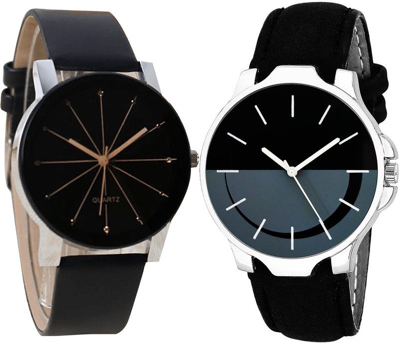 combo watch Analog Watch - For Girls Classical Diwali Analogue Black Color Boys And Men Watch - B51-B111 (Combo Of 2 )