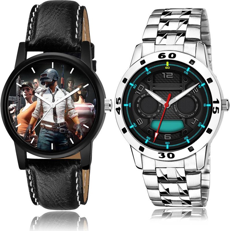 Analog Watch - For Men Latest Fashion 2 Watch Combo For Boys And Men - B175-(58-S-19)