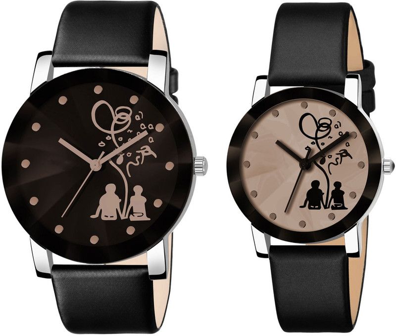 Analog Watch - For Couple New Crystal Glass Analog Couple watch