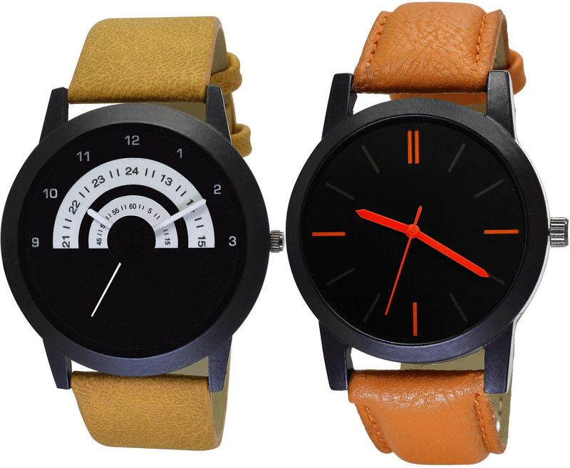 combo watch Analog Watch - For Girls Formal Analogue Brown Color Boys And Men Watch - B49-B112 (Combo Of 2 )