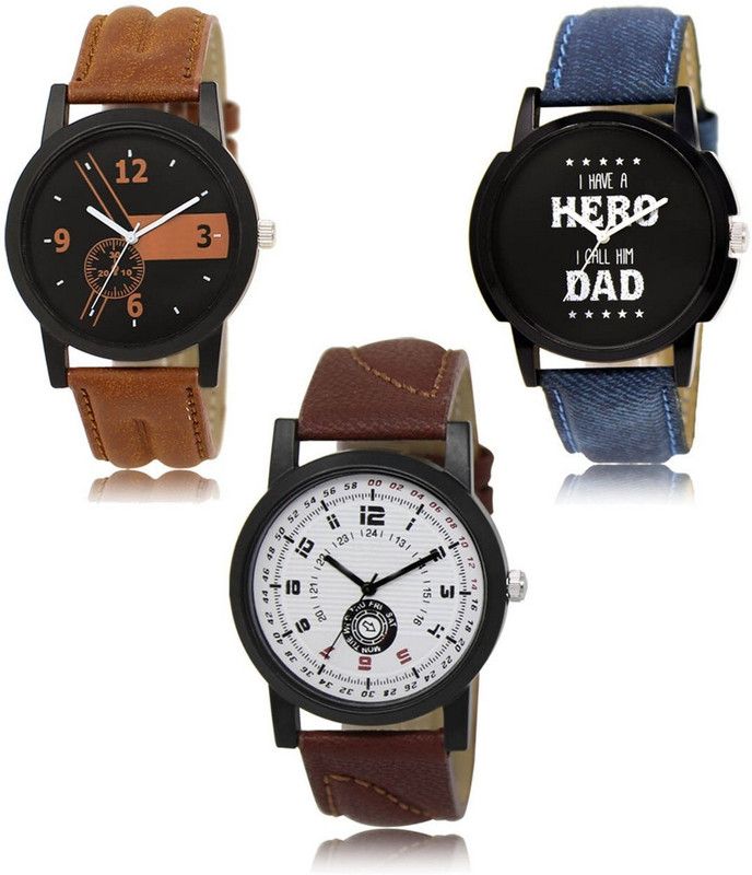 New latest Designer Combo of 3 Analog Watch - For Men LR-01-07-11