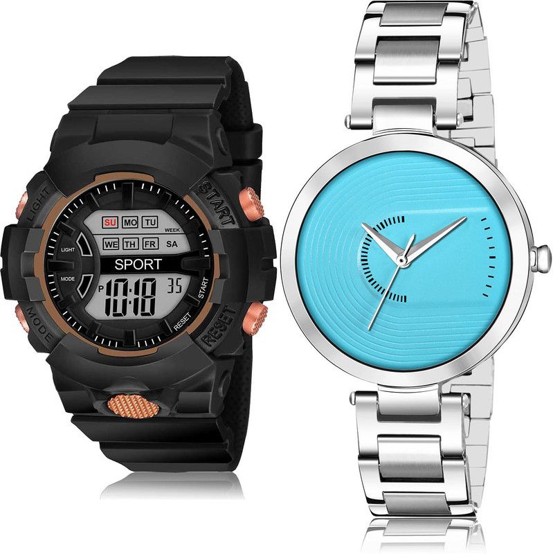 Analog-Digital Watch - For Girls Latest Fashionable 2 Watch Combo For Women And Girls - DG33-GM220
